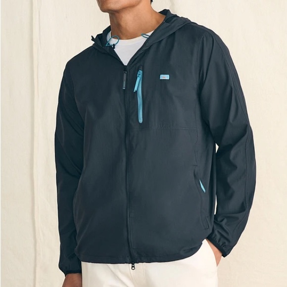 FAHERTY SHORELITE PACKABLE ANORAK SUM SUMMIT JACKET BLACK - XL - Picture 1 of 5